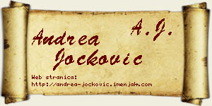 Andrea Jocković vizit kartica
